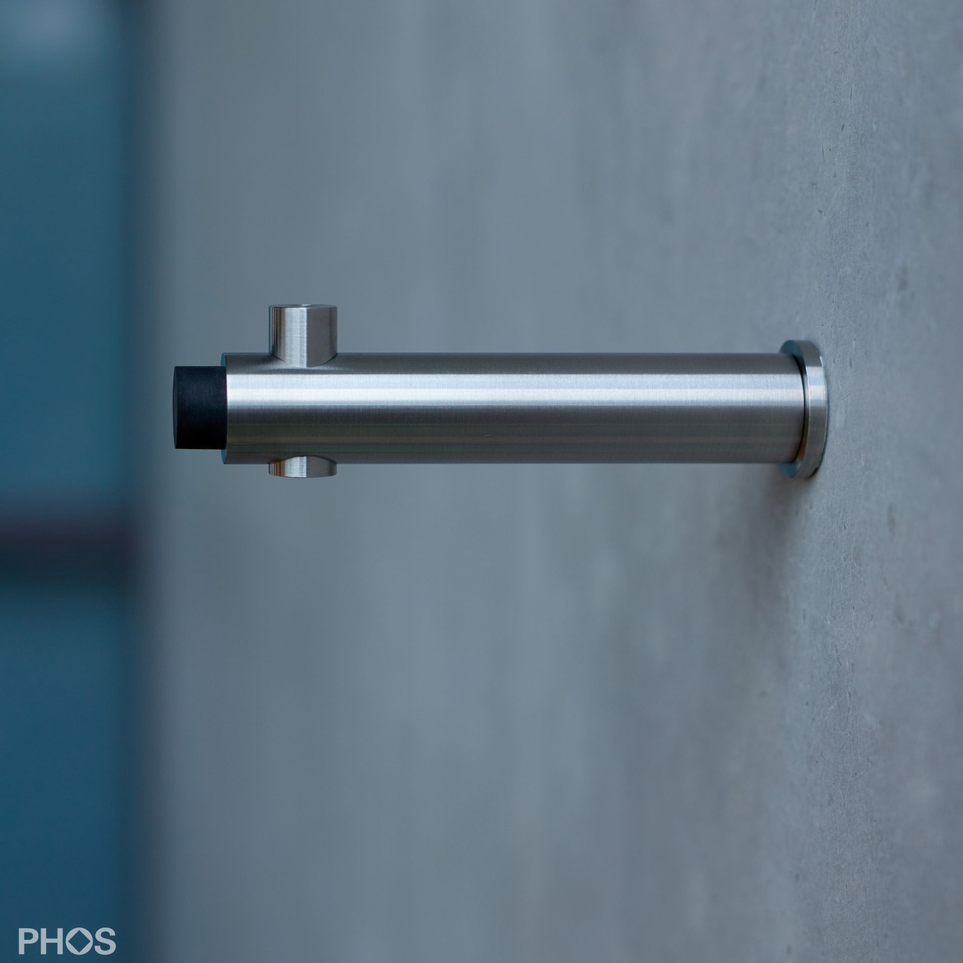 H20-100TS Настенный дверной упор и крючок для одежды, ø20 мм, длина 11,1 см PHOS  - Вид №3