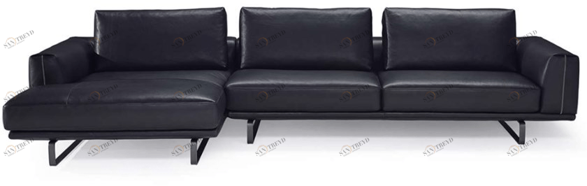 Natuzzi Кожаный диван с шезлонгом Tempo sun-id-1476326