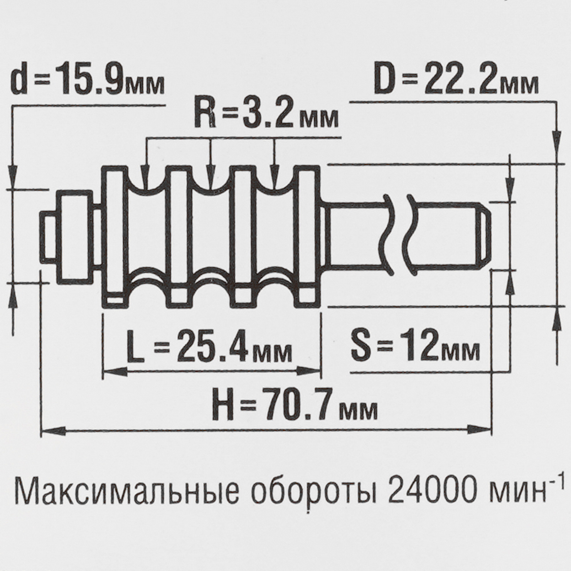 Фреза ЗУБР 28712-22.2 5306790 STDN-0023086 - Вид №3