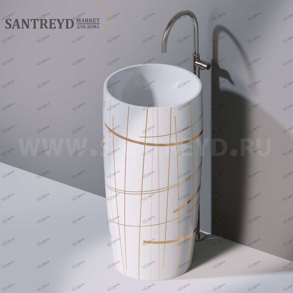 L103T0R0VT.415G Напольная раковина стоящая круглая A. e T. Italia PILLAR AeT ITALIA