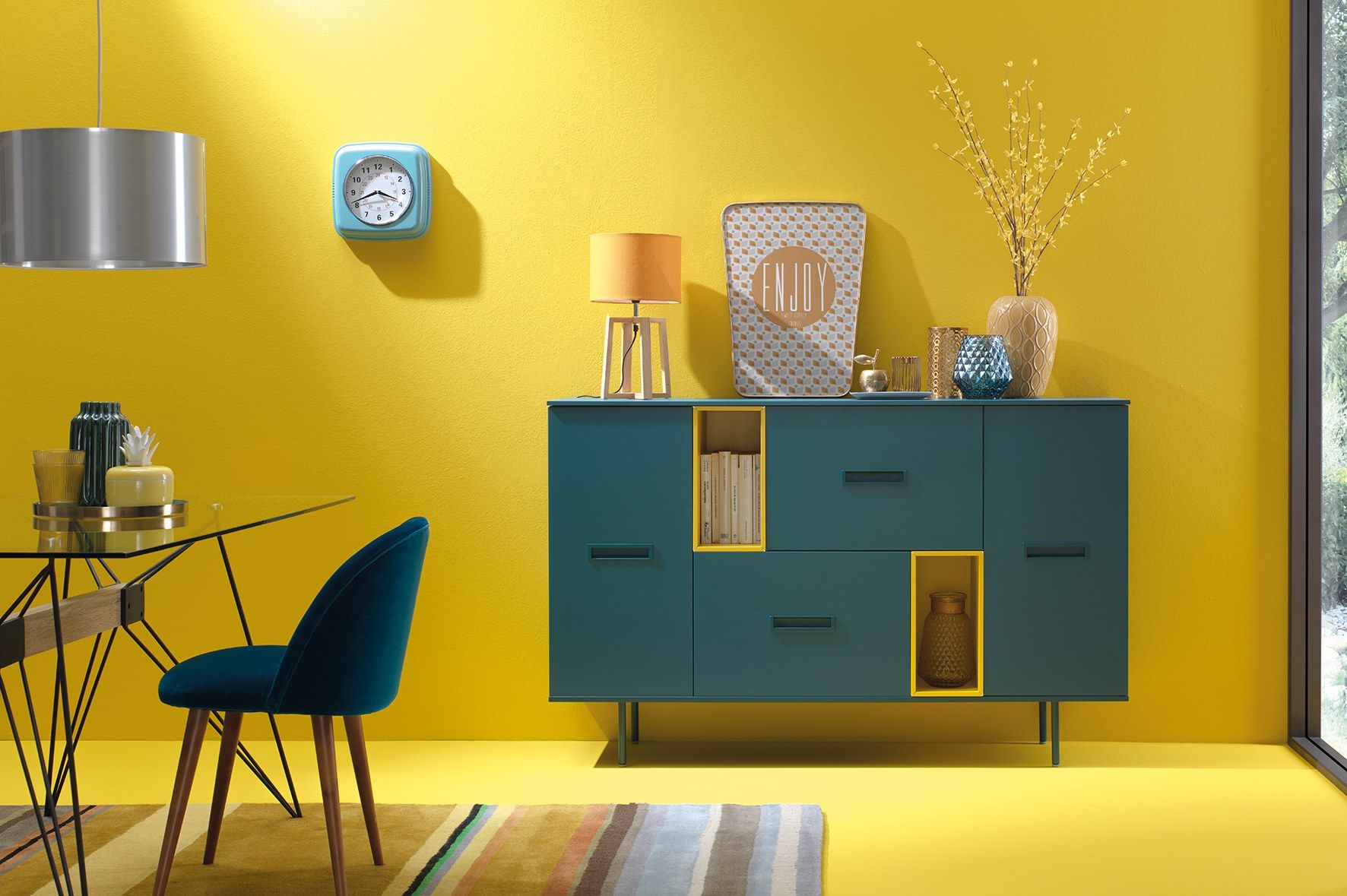 Лакированная мебель с распашными дверцами и ящиками Moretti Compact LV201 ARCH-00094035 - Вид №1