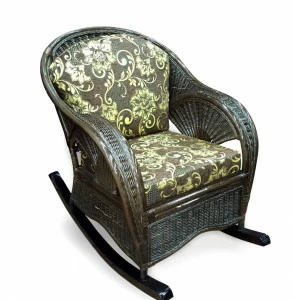 Кресло-качалка коричневое Mokko ЭКО ДИЗАЙН ПЛЕТЕНАЯ 009715 Бежевый;коричневый