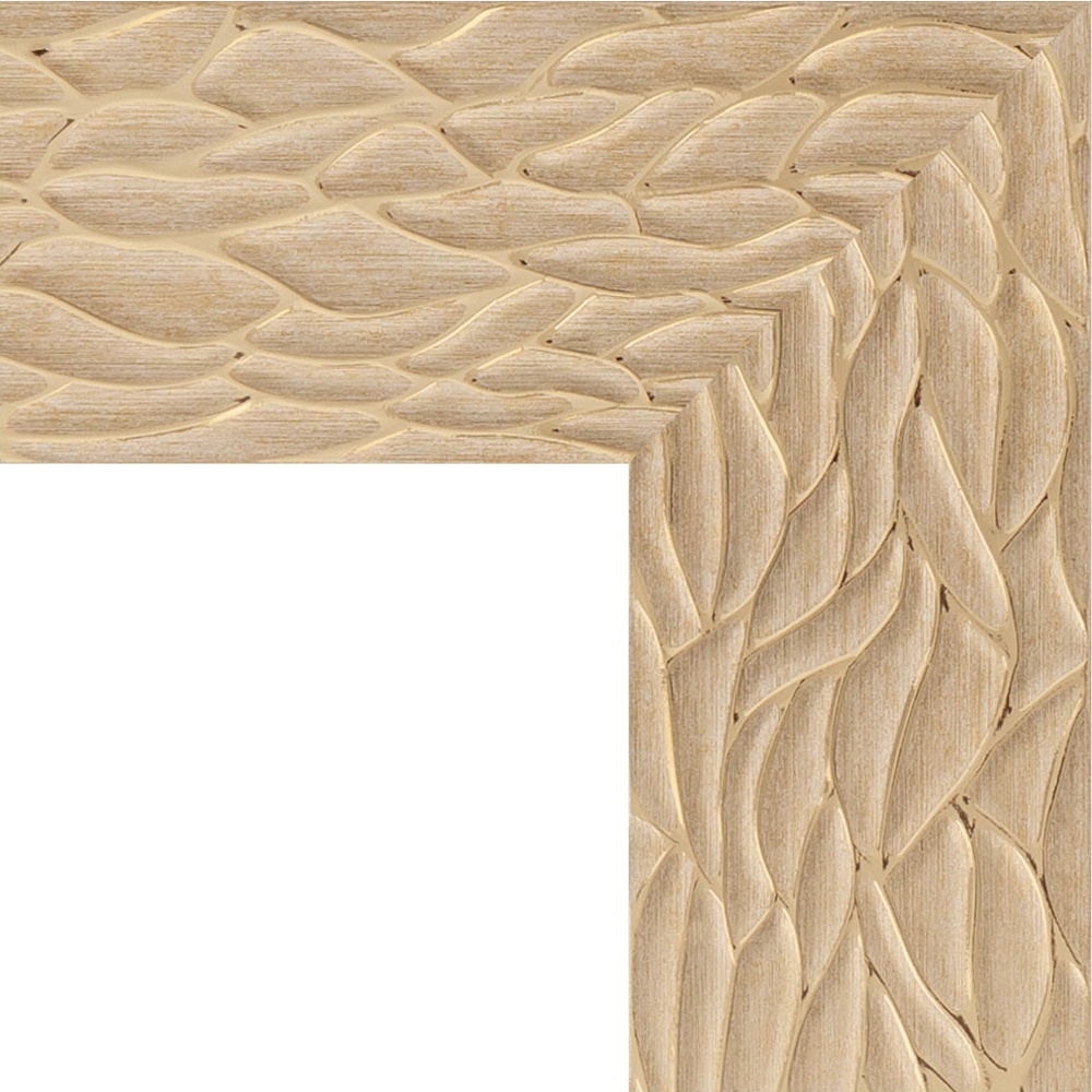 BY 4021 Зеркало с гравировкой в багетной раме - золотые дюны 90 mm EVOFORM Exclusive-G - Вид №5