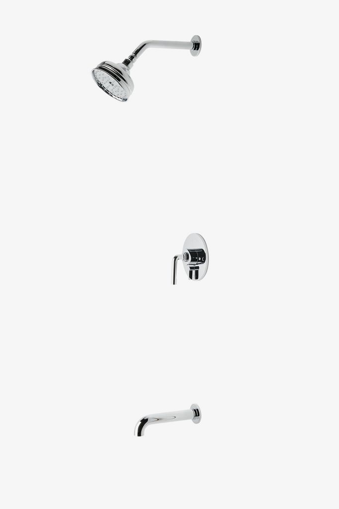 FLSP05 Комплект для душа Flyte с балансировкой давления, 5-дюймовая розетка для душа и излив для ванны Waterworks 