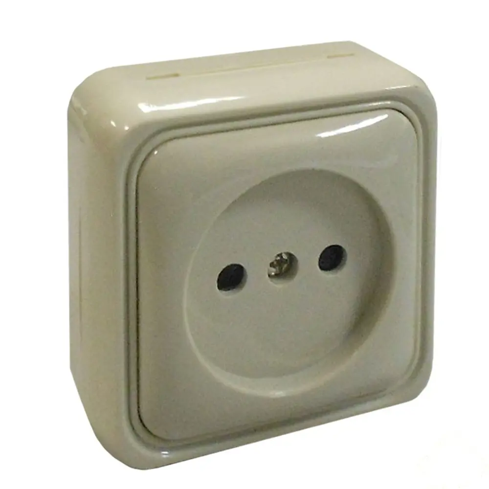 Розетка LK Standard, без заземления, цвет бежевый 13436882 STLM-2082656 