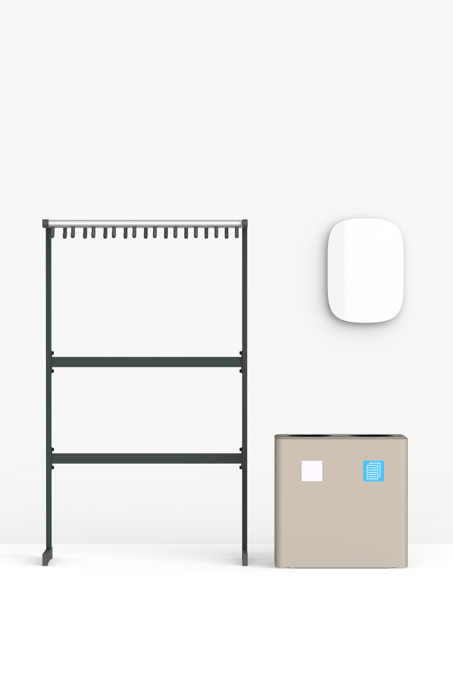 Стальная вешалка с порошковым покрытием с держателем зонта FUNCTIONALS Tertio ARCH-00145195 - Вид №3