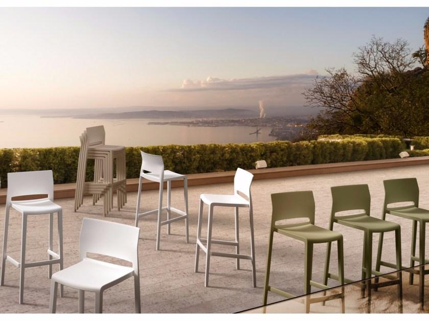 GABER Высокий штабелируемый табурет с подставкой для ног Bakhita 372-76a  - Вид №1