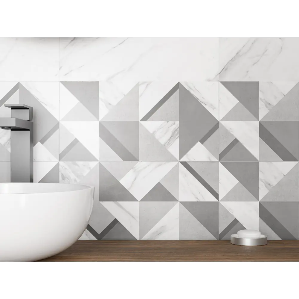 Плитка настенная Mersey Tetris A0554H24109 20x40 см 1.6 м² матовая цвет серый Santreyd STLM-2071342 - Вид №5