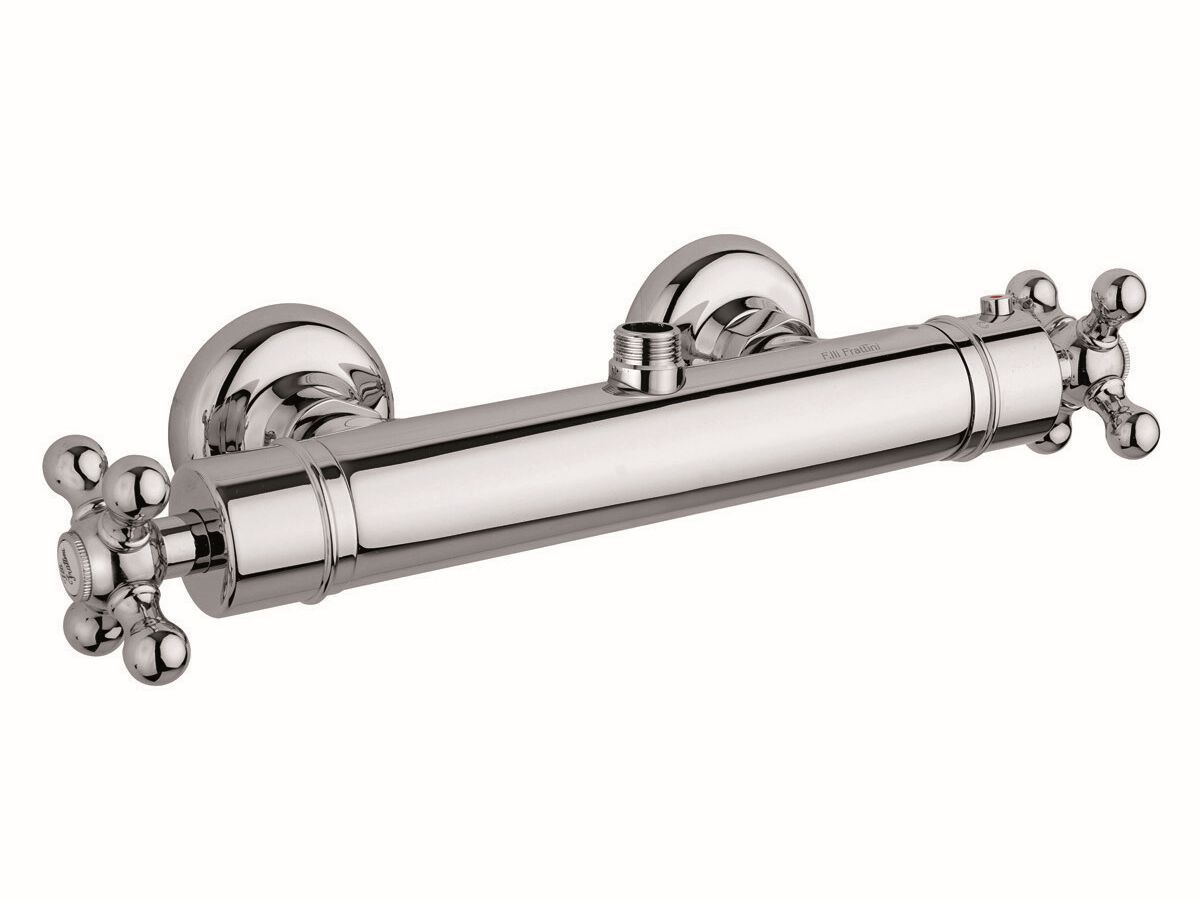 Наружный термостатический смеситель для душа с 2 отверстиями Rubinetterie Frattini Dedra ARCH-00117856