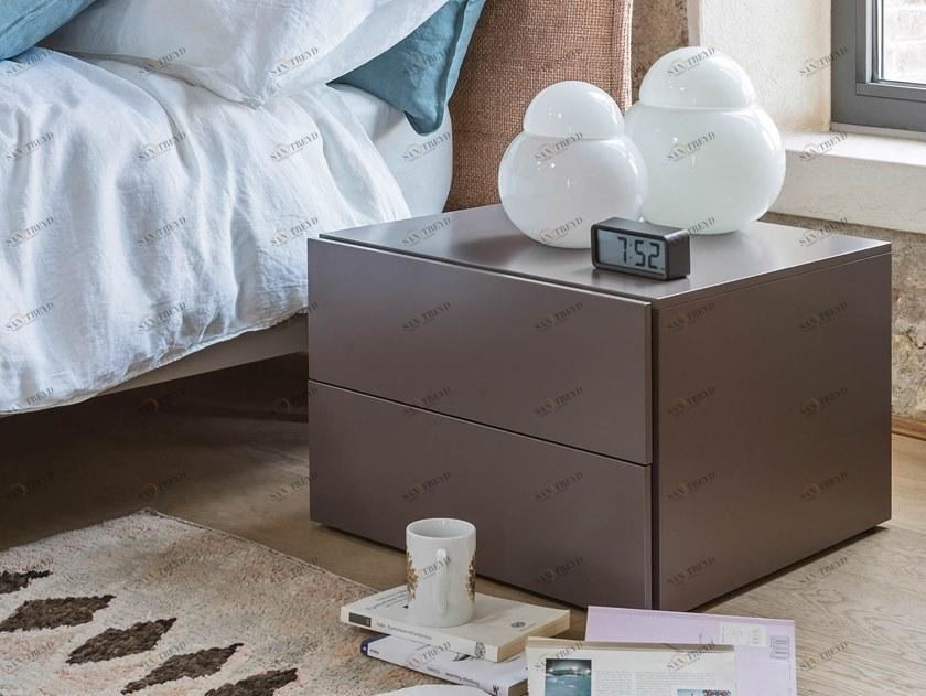 Novamobili Лаковая прикроватная тумба с ящиками Easy sun-id-1488637