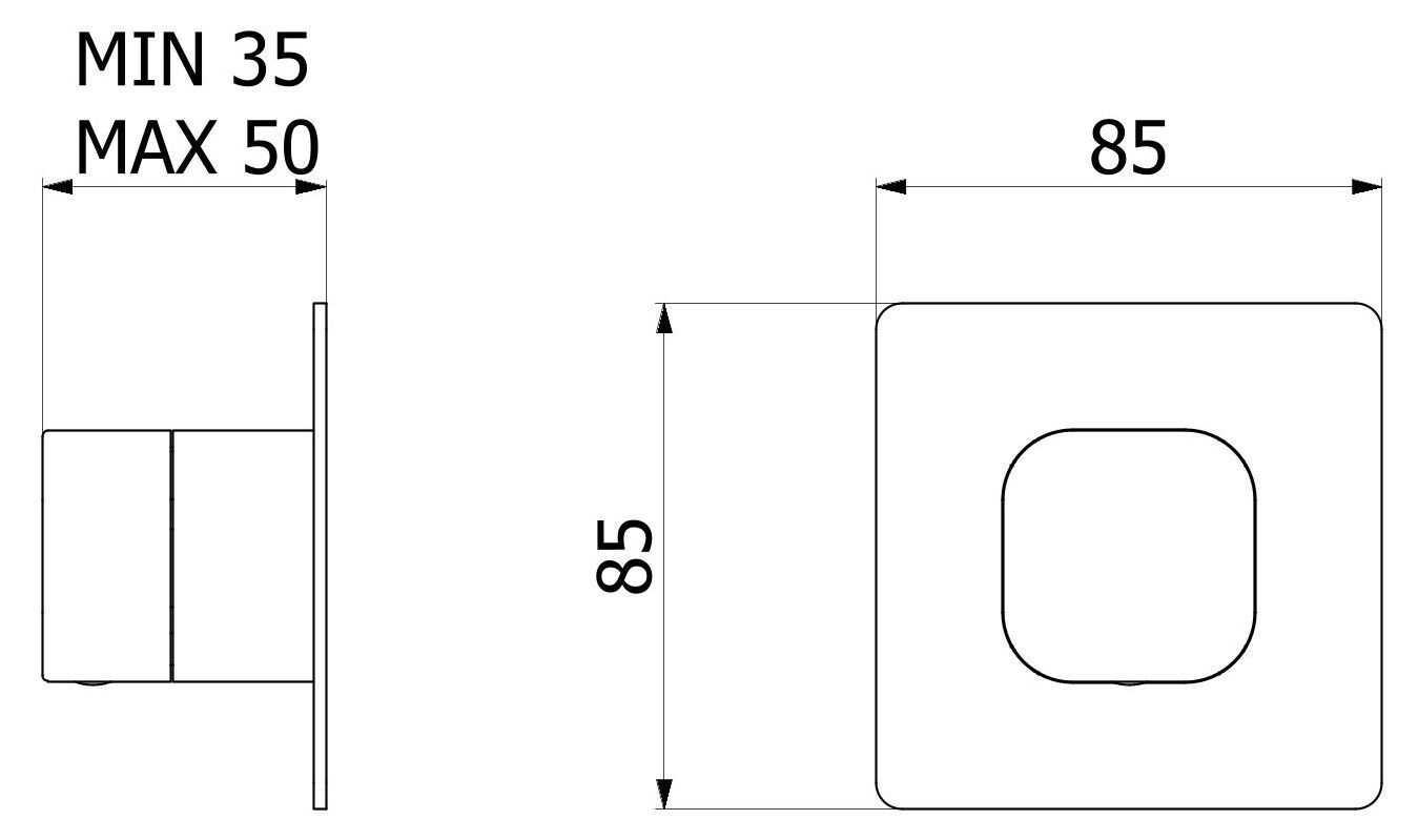 Встраиваемый однорычажный смеситель для душа IB Elio ARCH-00091080 - Вид №24