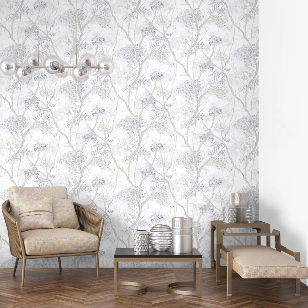 Флизелиновые обои Erismann Madeira белые 1.06 м 89400638 STLM-1503316 - Вид №5