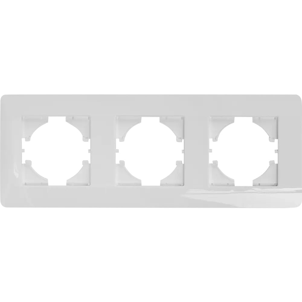 Рамка для розеток GUSI Electric Ugra белая глянцевая на 3 поста 83865061 STLM-0045245