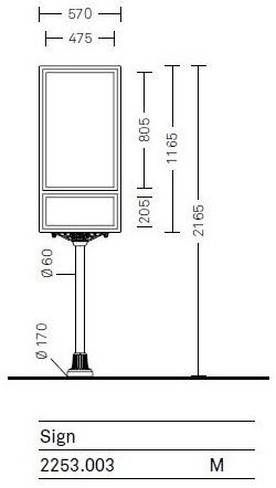 Neri Односторонняя стойка для двух информационных панелей Layia 2253  - Вид №6