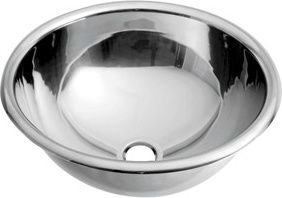 SN0036C Умывальник встраиваемый из нержавеющей стали Ø405 мм без перелива mediclinics 