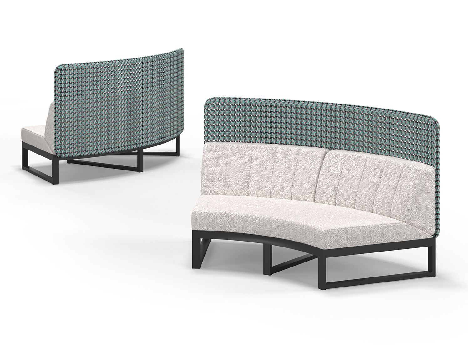 Модульный изогнутый садовый диван с высокой спинкой MAMAGREEN Munia ARCH-00046147 - Вид №2