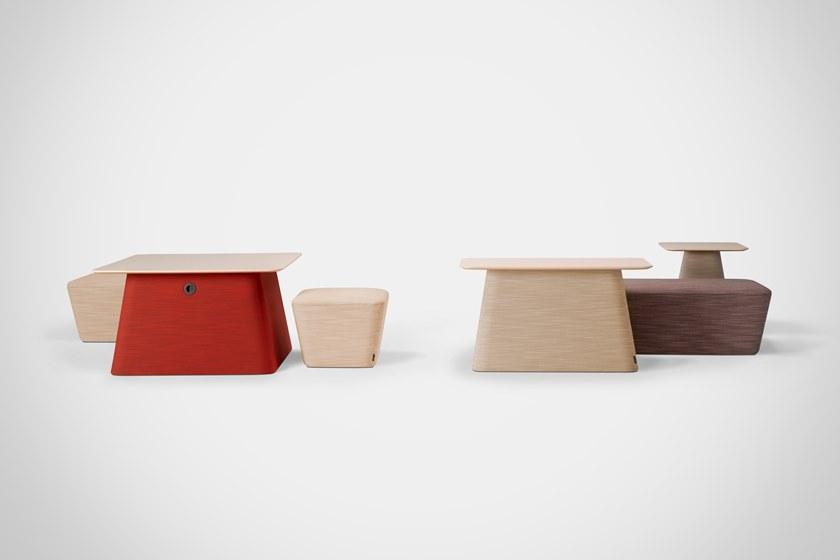 Offecct Прямоугольный журнальный столик из дерева и ткани Osaka sun-id-1501573 - Вид №5