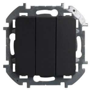 86761713 Выключатель трёхклавишный - Lexman Lilian - 20А 250В винтовые зажимы - антрацит