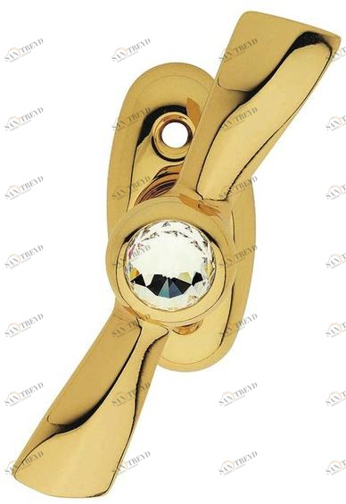 LINEA CALI' Оконная ручка из хромированной латуни с кристаллами swarovski® Elika crystal sun-id-1382850