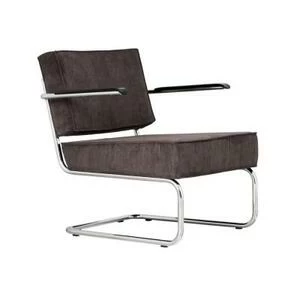 Кресло Lounge Ridge Rib с подлокотниками, серое