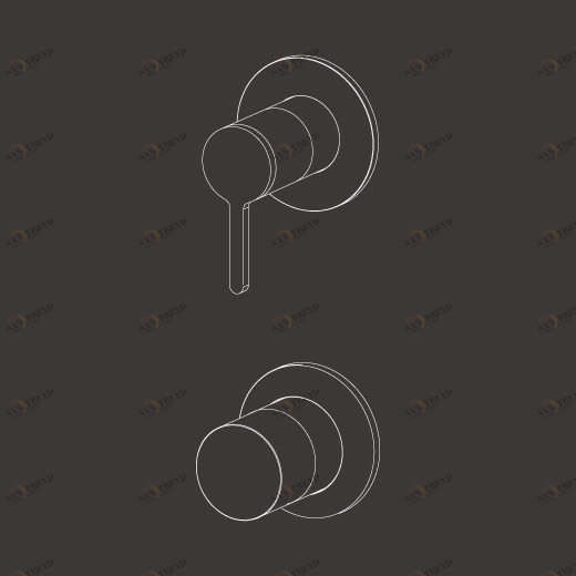 термостатический набор для душа смеситель с 2/3 ходовой переключающий  INV120 CEADESIGN 