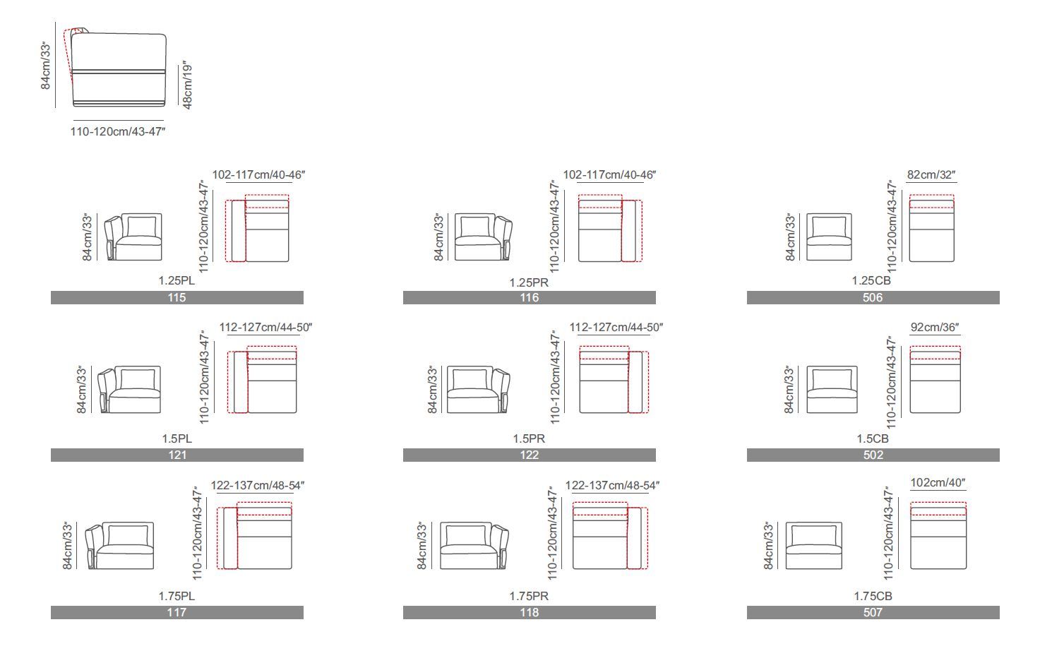 Кожаный линейный диван CAMPO DE' FIORI LUXE ARCH-00114068 - Вид №10