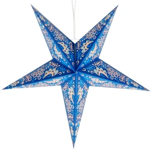 89378392 Елочная игрушка Звезда Инди 2.5x38 см голубой STLM-1369299