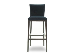 Высокий бархатный табурет с подставкой для ног со спинкой