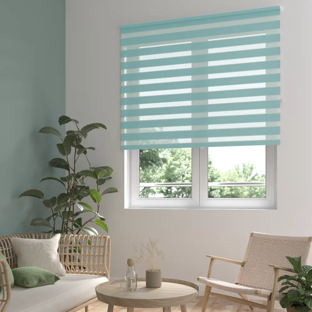 INSPIRE Peter - Рулонная штора день-ночь бирюзового цвета 180x175 см 85225659 STLM-0060093 - Вид №9