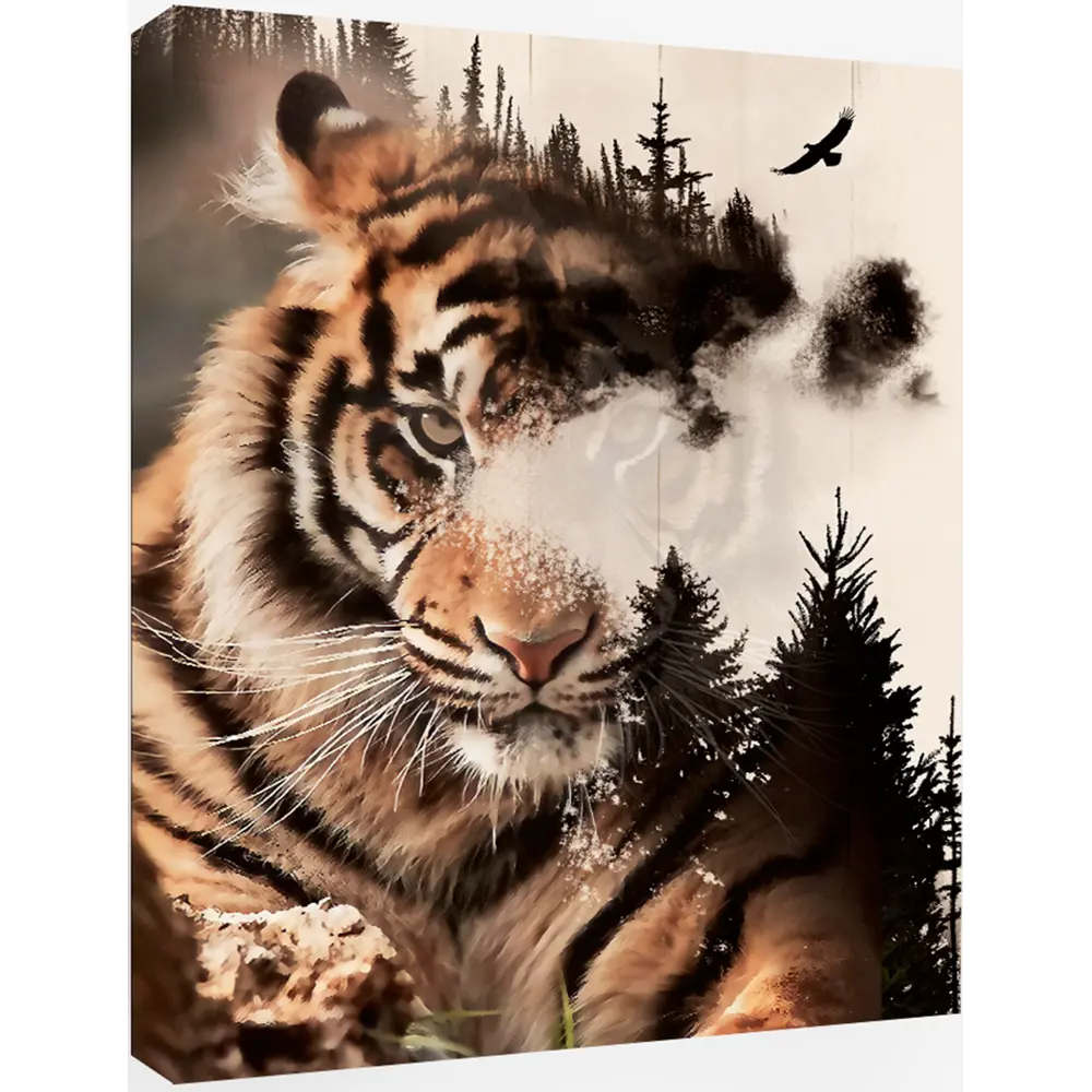 Картина на холсте "Таежный хищник" 40x50 см 82887034 STLM-2154136 FBRUSH  - Вид №1
