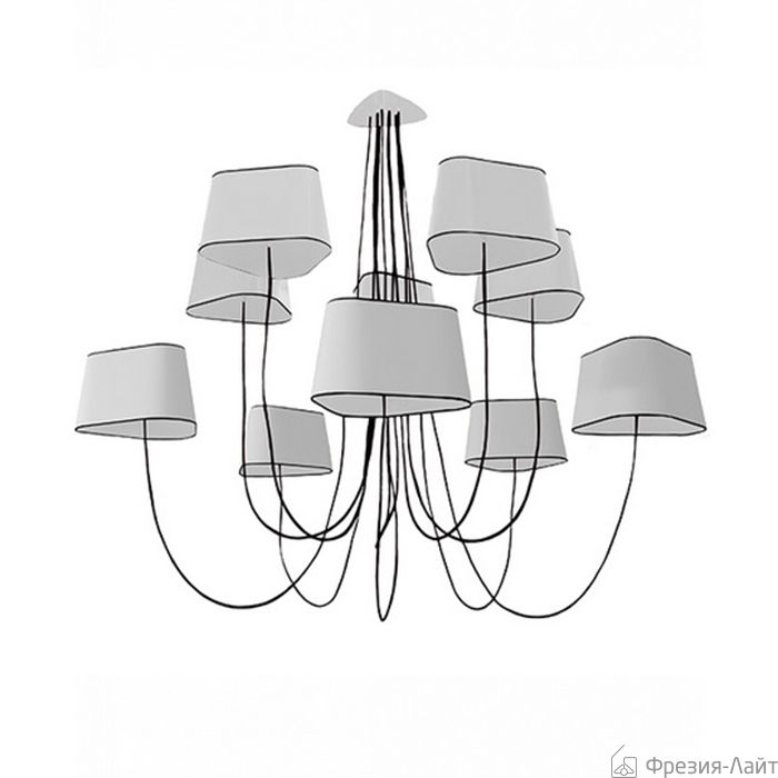 Designheure Lustre 10 Moyen Nuage Blanc bord noire люстра подвесная 102853