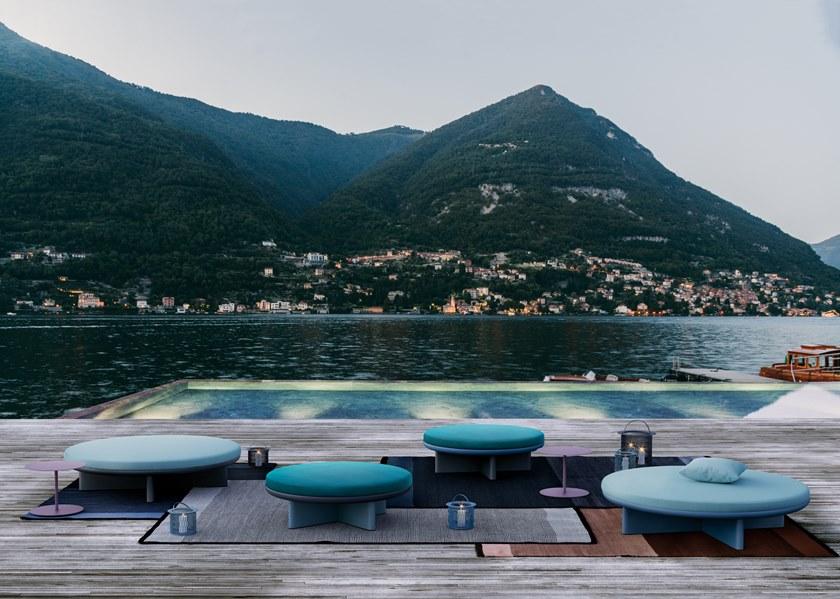 Kettal Круглый садовый пуф из ткани Cala #27340-00a-30 - Вид №2