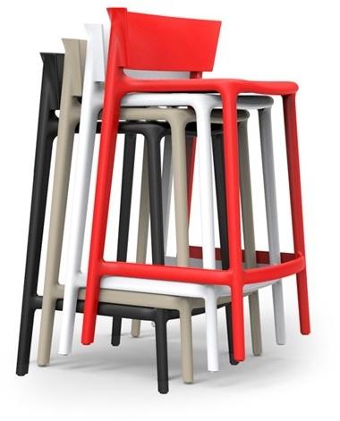 VONDOM Барный стул из полипропилена с подставкой для ног Africa sun-id-1492072 - Вид №5