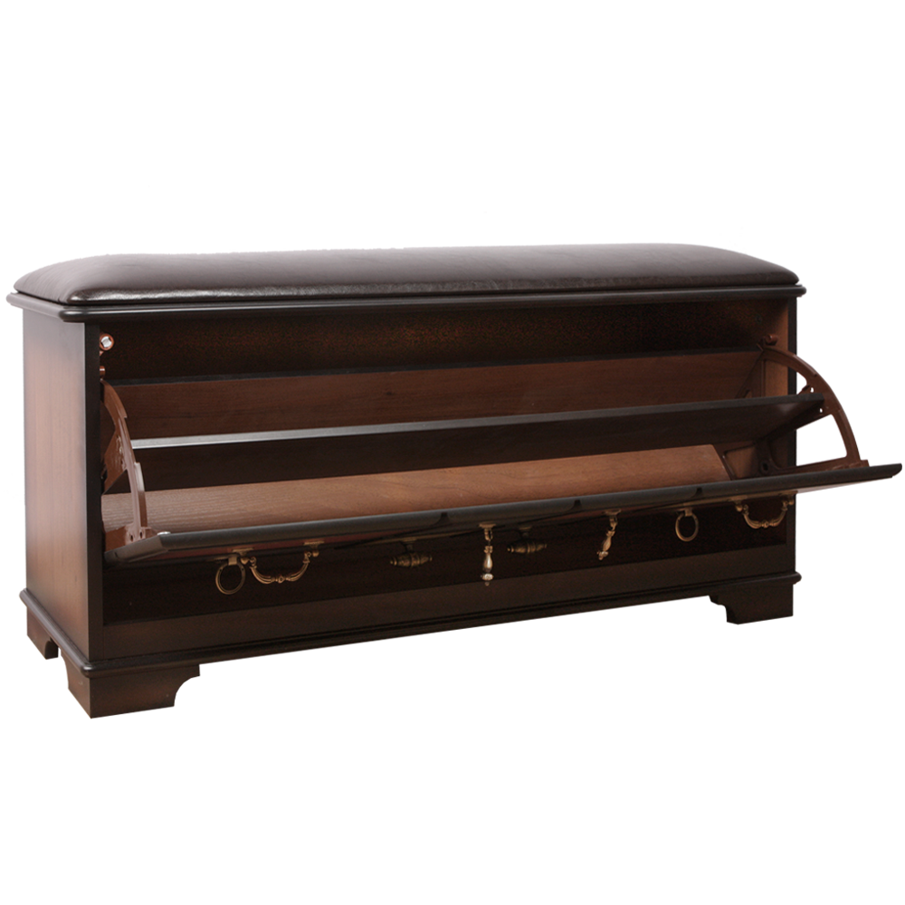 11541 Банкетка Пандора 4 с обувницей Орех Mix BOGACHO 4627139508762 - Вид №2