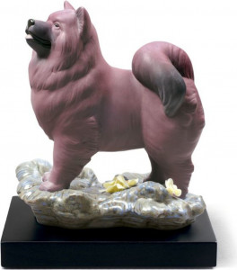 10672306 LLADRO Фигурка Lladro Розовая собака 15x18см, фарфор Фарфор