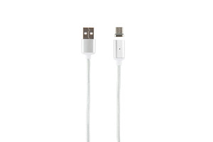 17264550 Дата-кабель Магнитный USB - Type-C, нейлоновая оплетка, серебристый УТ000012854 Red Line
