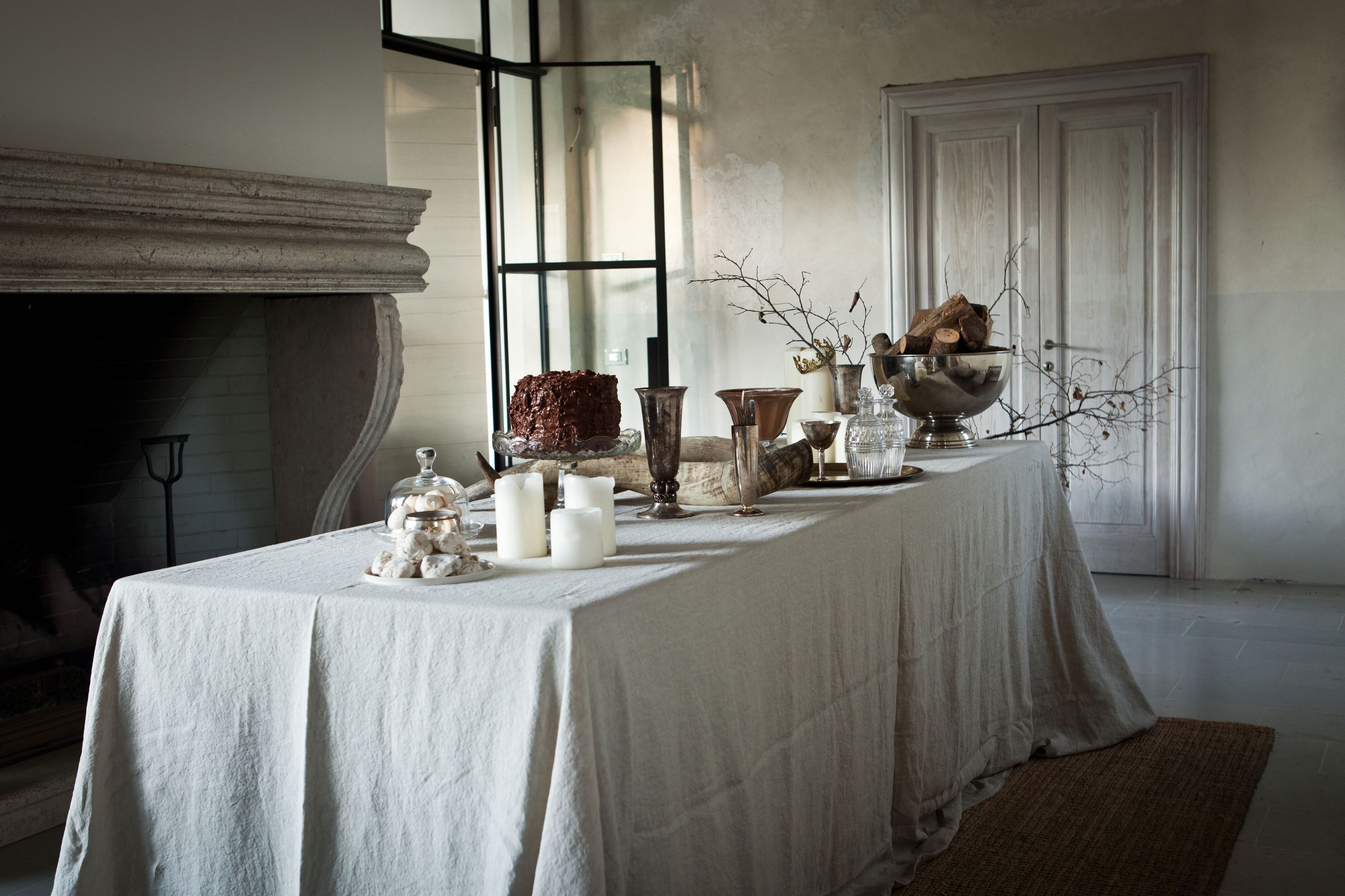 Скатерть с широким краем Once Milano Plain Linen ARCH-00127849 - Вид №1