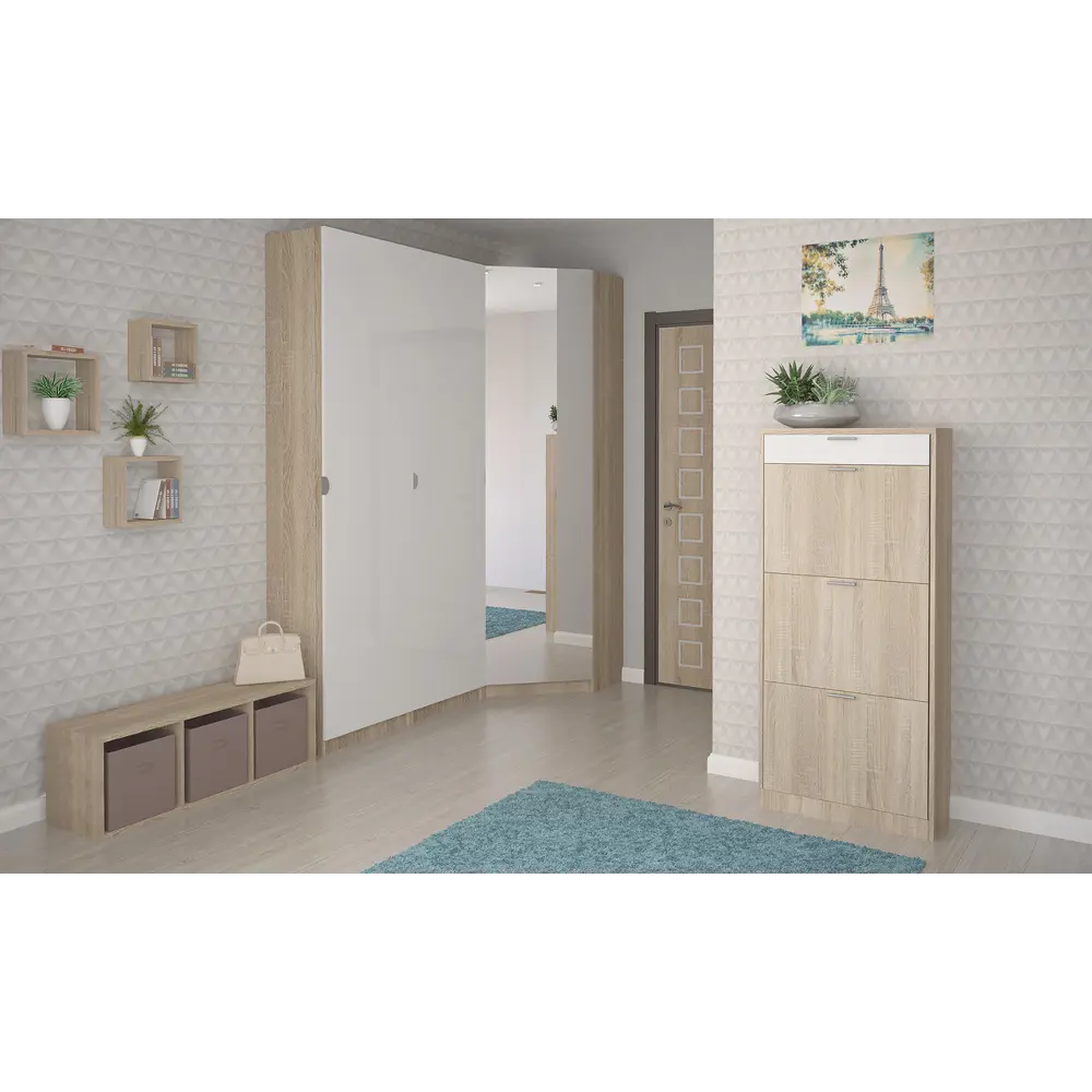 Стеллаж 3 секции 36x106x31 см, ЛДСП, цвет дуб сонома 18079634 STLM-2002620 Santreyd  - Вид №9