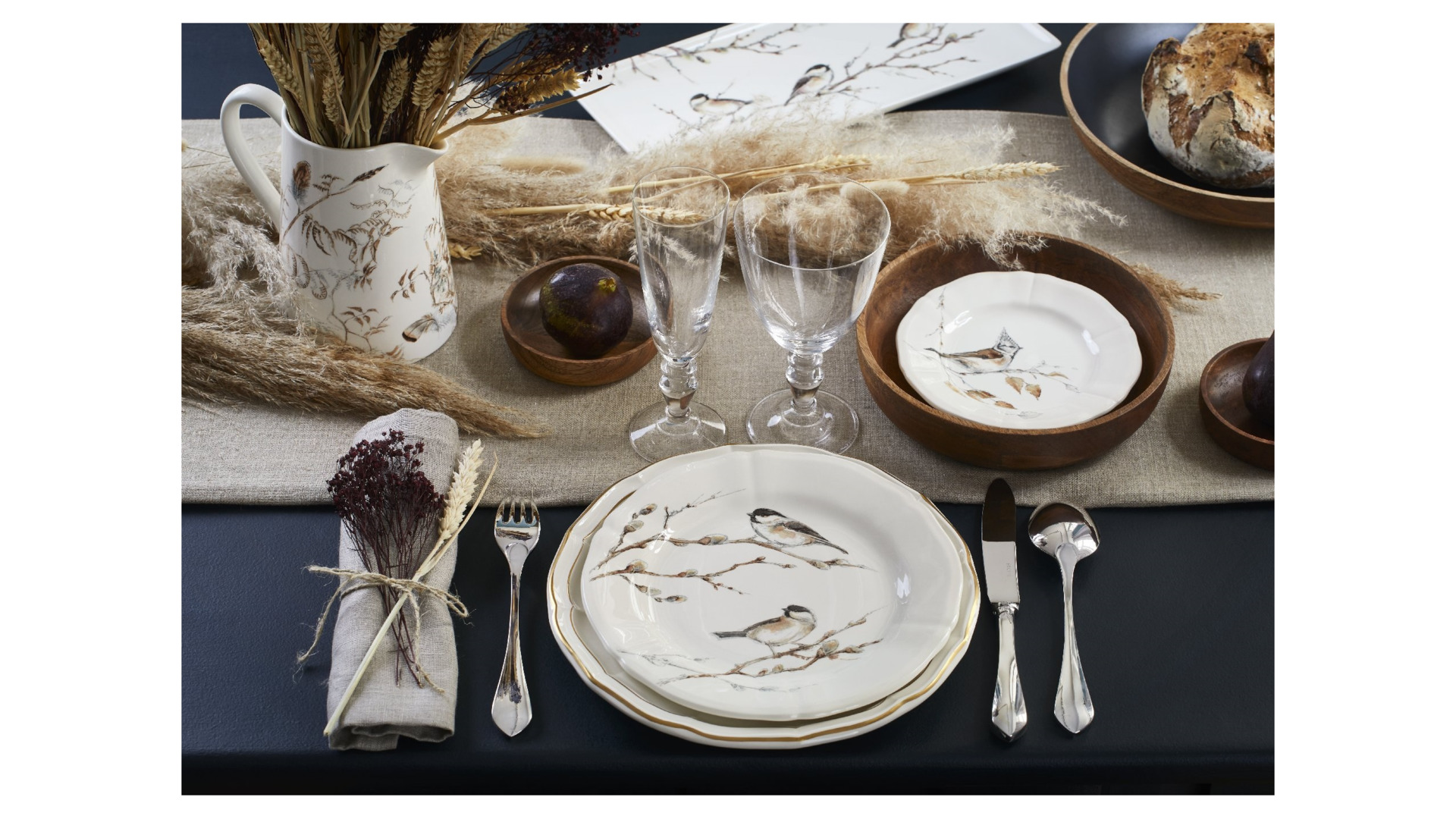 10667979 Gien Набор тарелок закусочных Gien Лесные птицы 23см, фаянс, 4шт Фаянс  - Вид №7