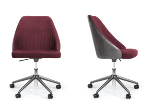 5-спицевое вращающееся офисное кресло с тканевыми колесами