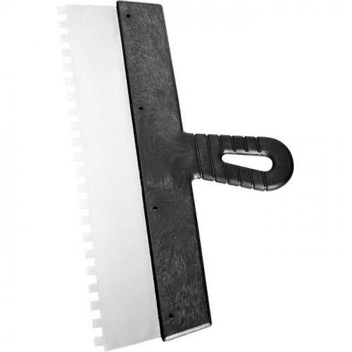 Шпатель зубчатый 250мм зуб 8х8мм с пластмассовой ручкой СИБРТЕХ 12281 - Вид №2