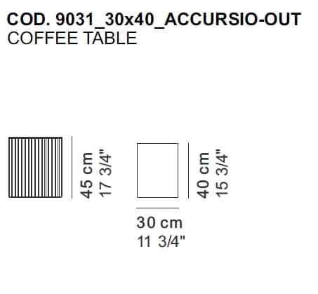 Стальной прямоугольный садовый стол La Cividina Accursio Outdoor ARCH-00031852 - Вид №3
