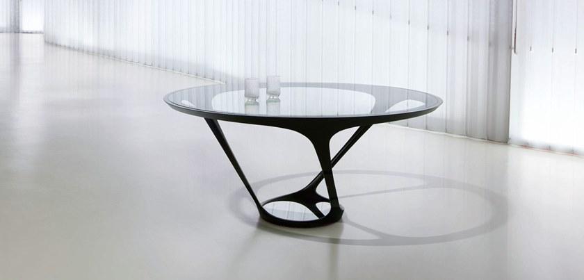 Roche Bobois Круглый обеденный стол из стали и стекла Les contemporains sun-id-1503678 - Вид №1