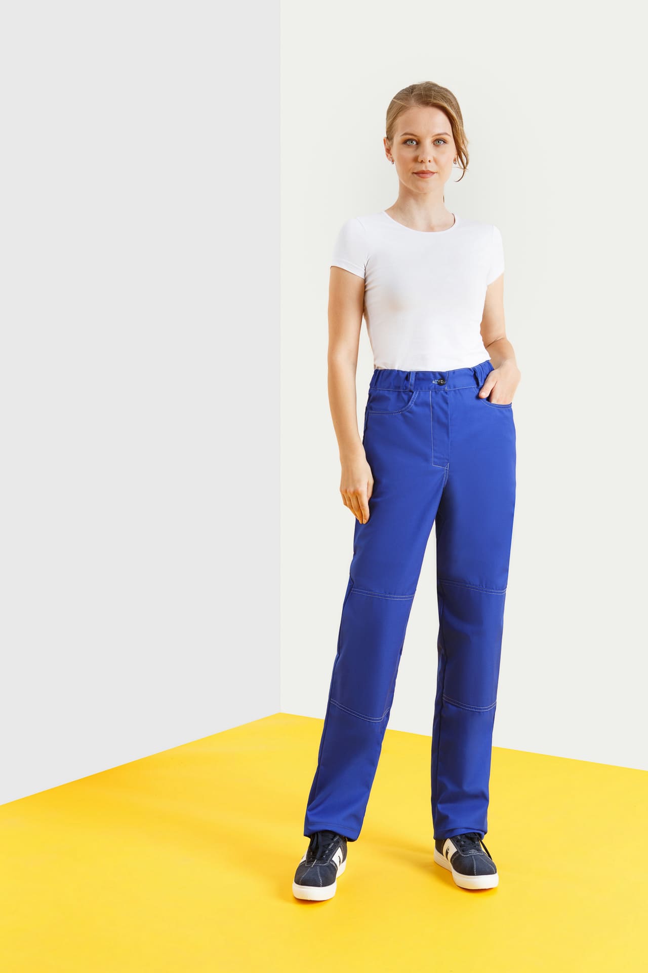 65194 Костюм "Профессионал" женский василек-светло-серый  Летняя спецодежда  размер 44-46/158-164  - Вид №15