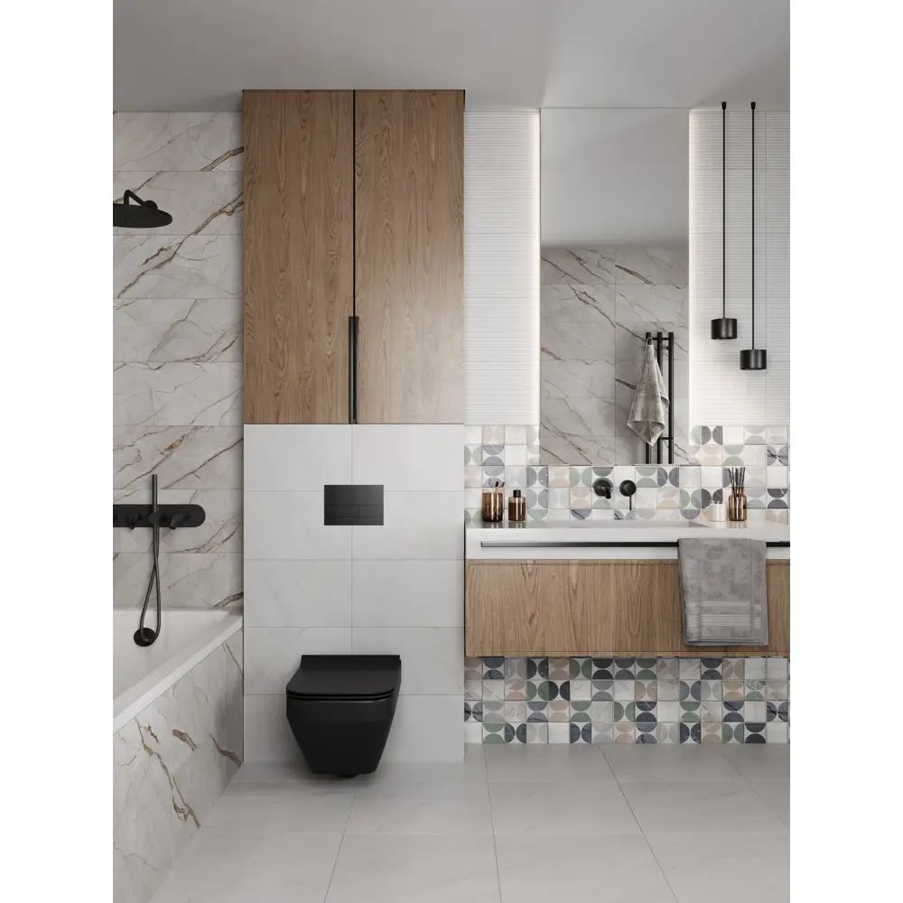 Глазурованный керамогранит Time 45x45 см 1.62 м² матовый цвет белый Gracia Ceramica STLM-2023302 - Вид №3