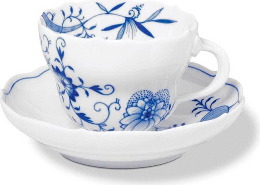 73916 Meissen Чашка для мокко с блюдцем 100мл "Луковый декор, стилизованный" Фарфор 
