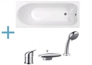 Акриловая ванна Aquanet West 150x70 (каркас + смеситель Aquanet Practic 2 AF111-63B)