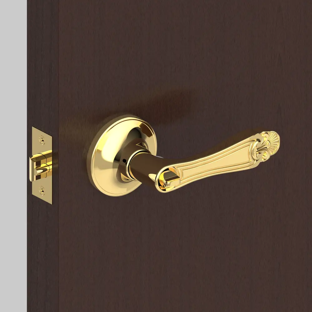 Ручка-защёлка 637/BL РB-B, с фиксатором, цвет золото FUARO STLM-2015047 - Вид №7