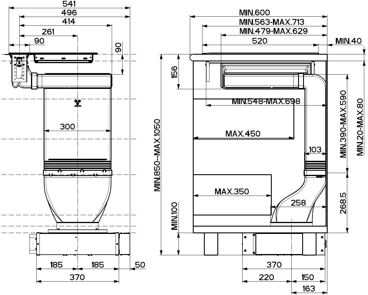 FABER Стеклянная верхняя вытяжка со встроенным освещением класс а +  110.0456.467-212  - Вид №3