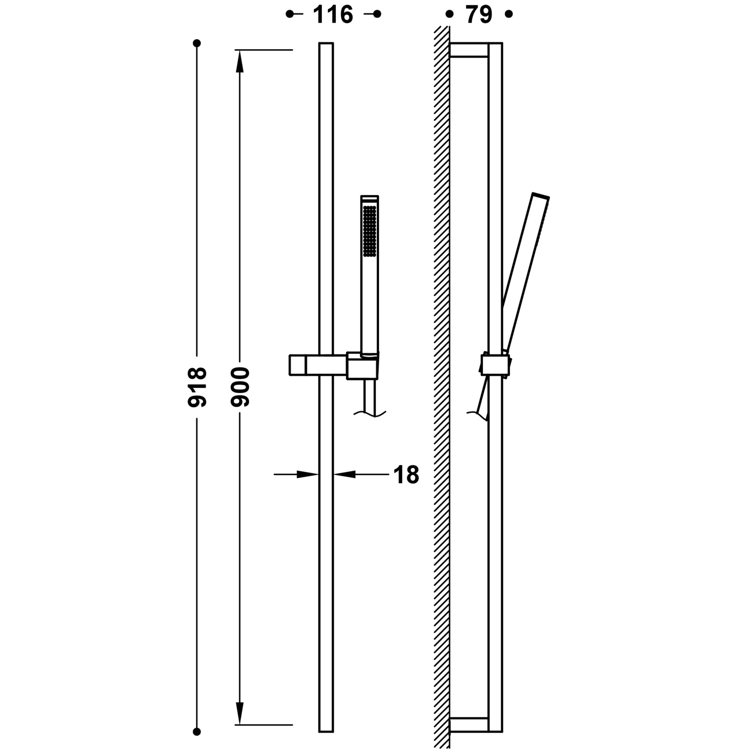 Набор душевых перекладин-03433604 TRES Showers - Вид №1